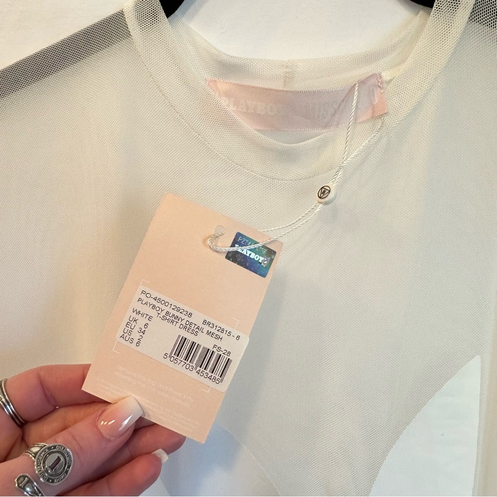 Playboy Mesh T Shirt Dress Gem